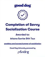 Breeder badge of recognition from good dog.